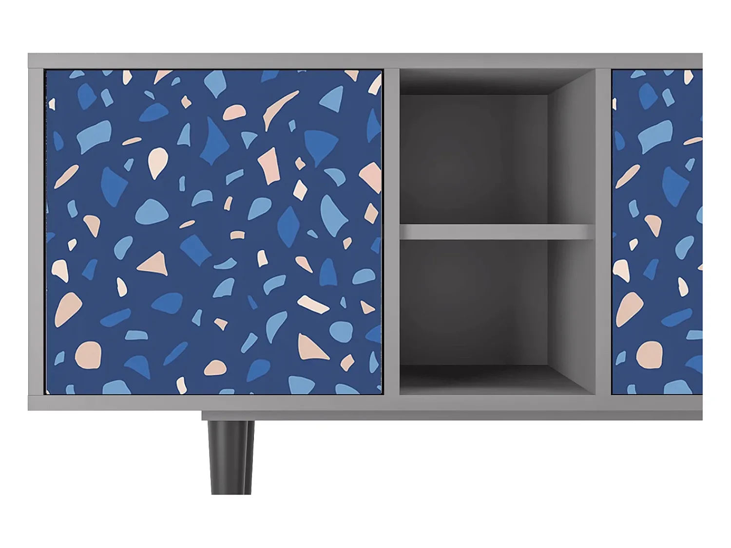 Best Mueble de TV - 150х69х41 cm - T5 - Soap Whirpool, Cinza Cinzento