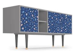 Best Mueble de TV - 150х69х41 cm - T5 - Soap Whirpool, Cinza Cinzento