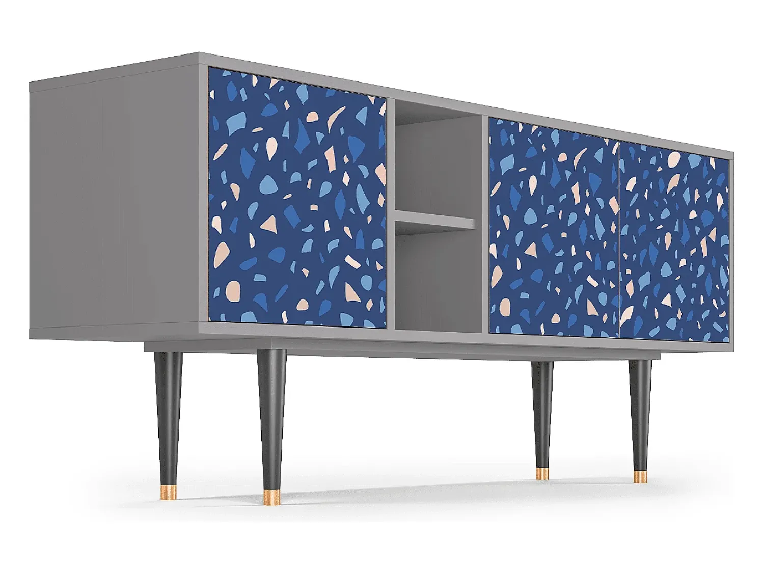 Best Mueble de TV - 150х69х41 cm - T5 - Soap Whirpool, Cinza Cinzento
