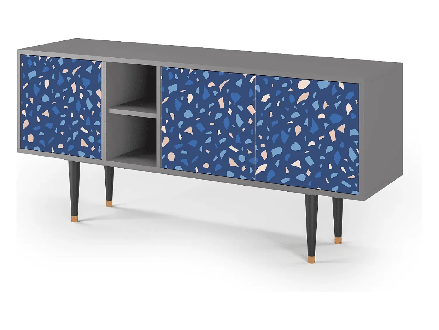 Best Mueble de TV - 150х69х41 cm - T5 - Soap Whirpool, Cinza Cinzento