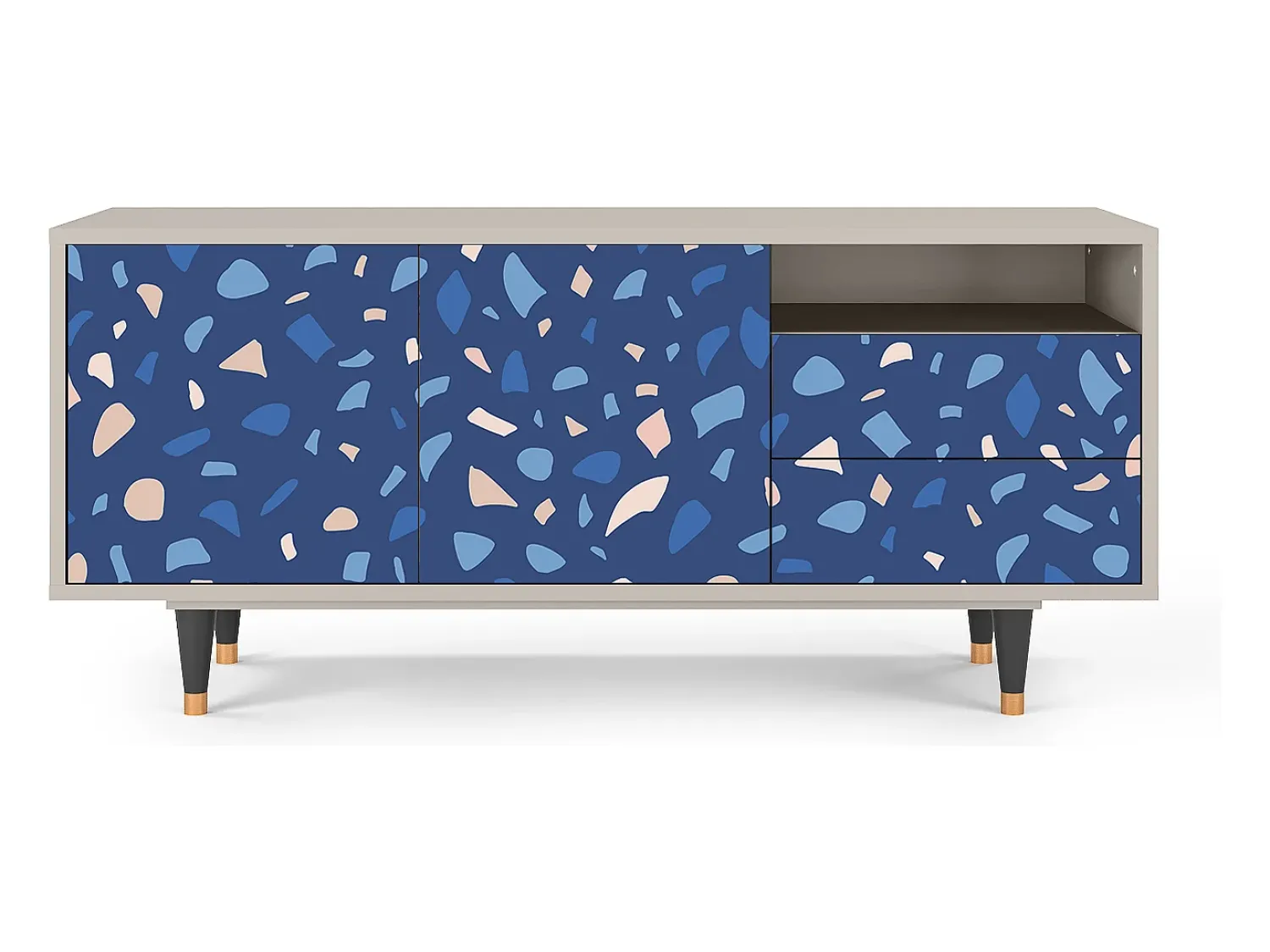 Móvel De Tv* Mueble de TV - 125х56х41 cm - T7 - Soap Whirpool, Areia Bege