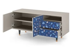 Móvel De Tv* Mueble de TV - 125х56х41 cm - T7 - Soap Whirpool, Areia Bege