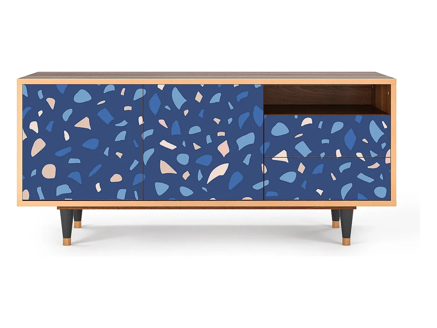 Móvel De Tv* Mueble de TV - 125х56х41 cm - T7 - Soap Whirpool, Nogueira Castanho