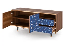 Móvel De Tv* Mueble de TV - 125х56х41 cm - T7 - Soap Whirpool, Nogueira Castanho
