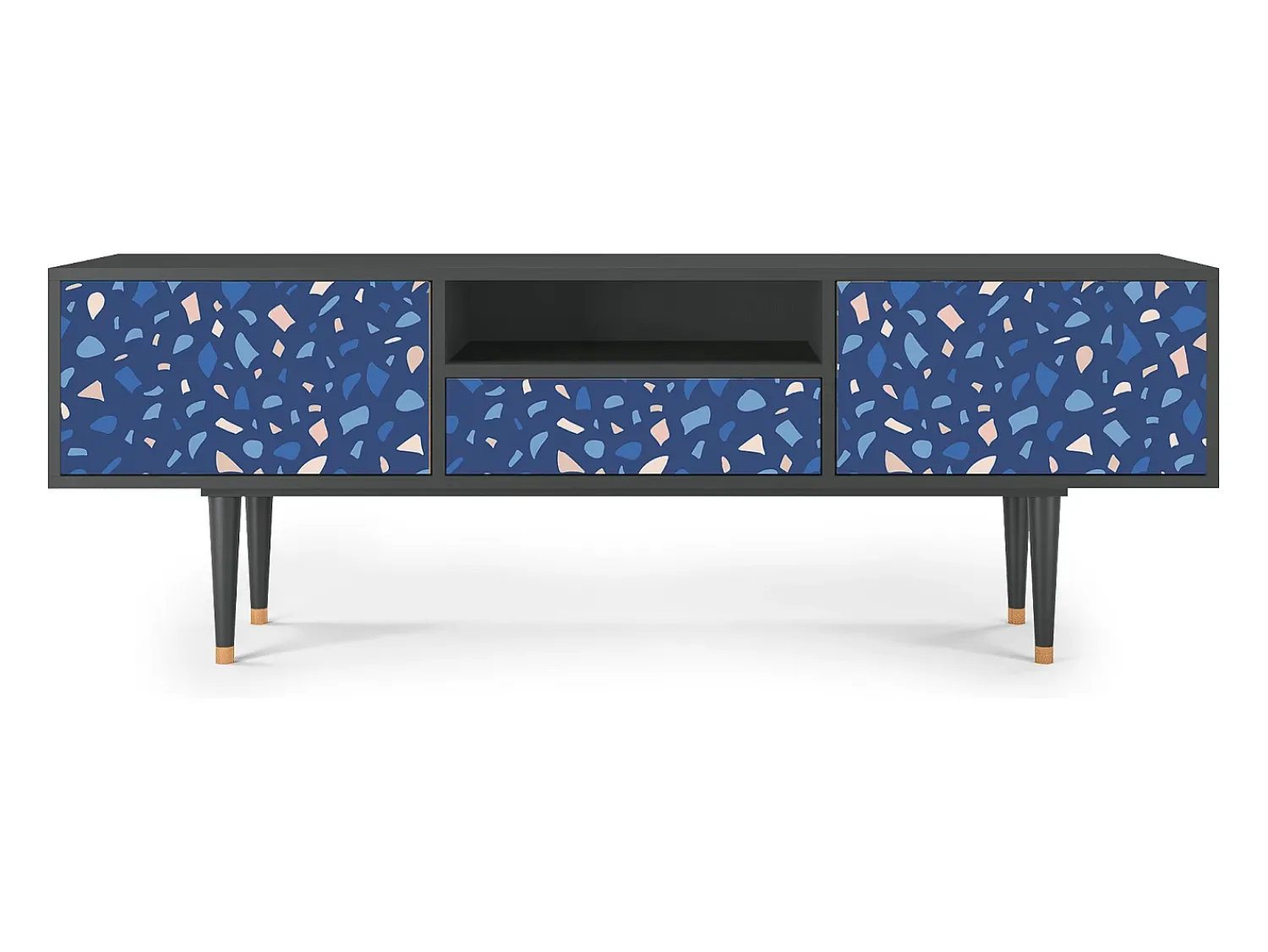 Móvel De Tv| Mueble de TV - 170х59х41 cm - T6 - Soap Whirpool, Antracite Cinza antracite