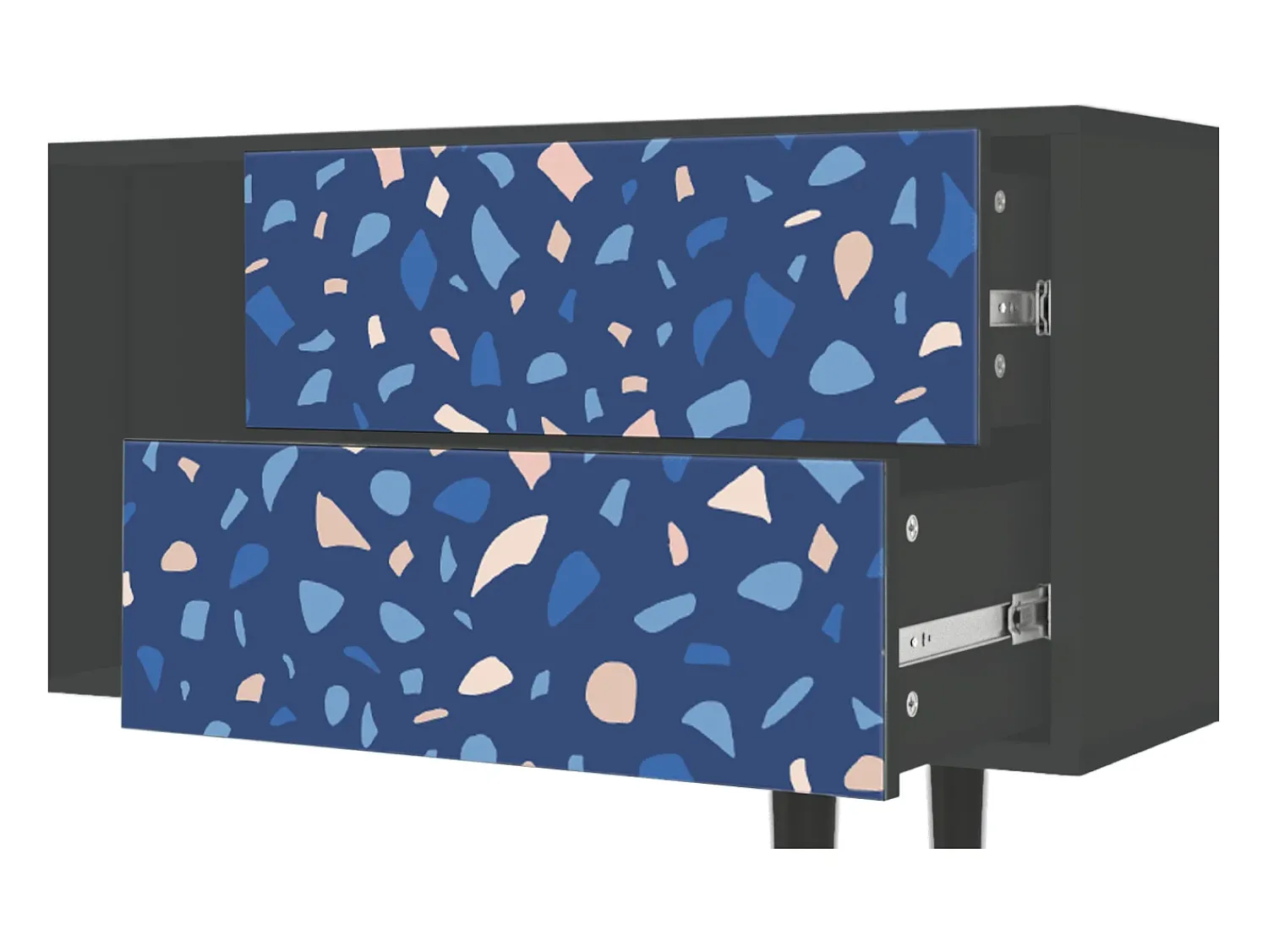 Móvel De Tv| Mueble de TV - 170х69х48 cm - T1 - Soap Whirpool, Antracite Cinza antracite