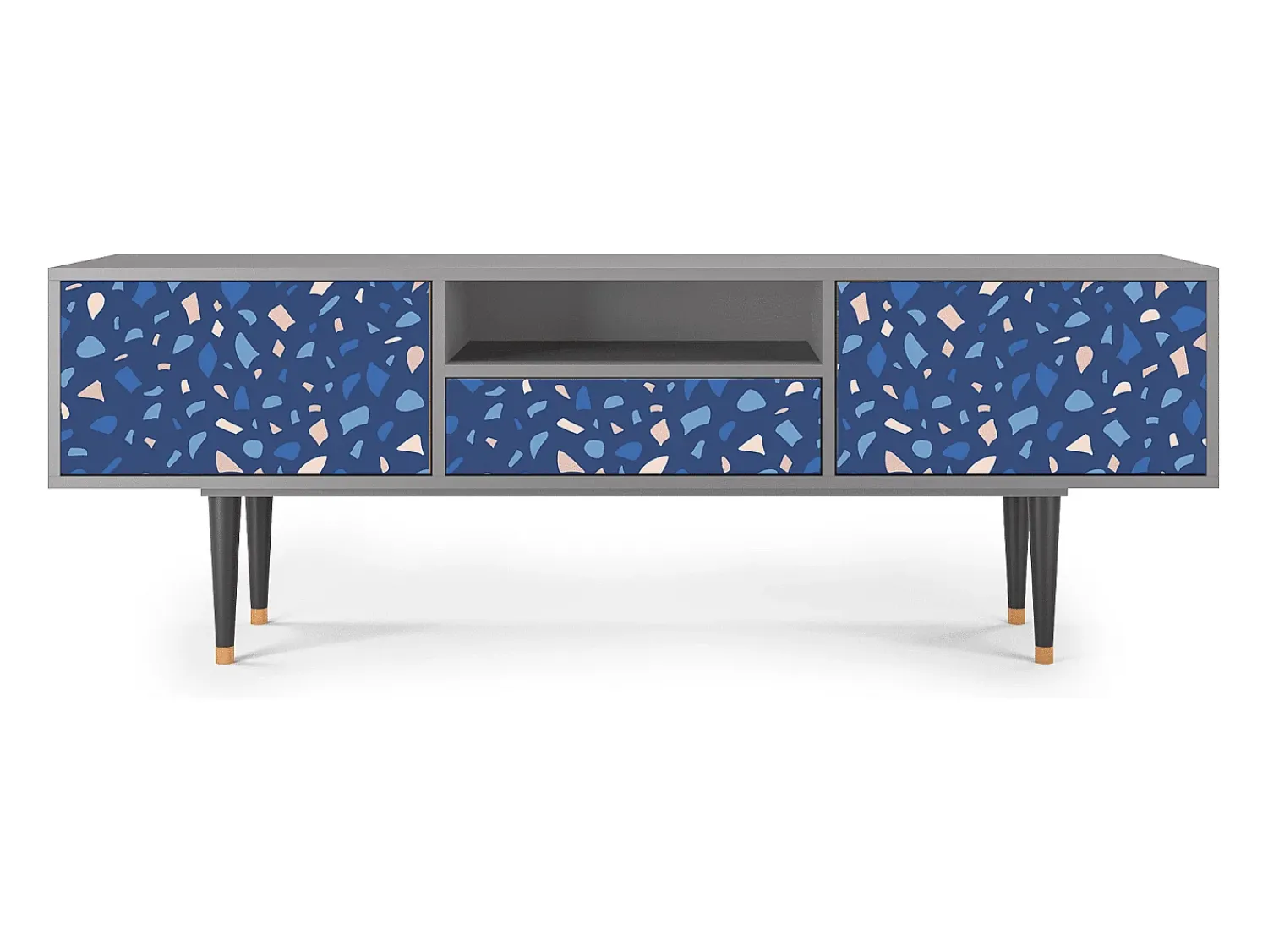New Mueble de TV - 170х59х41 cm - T6 - Soap Whirpool, Cinza Cinzento