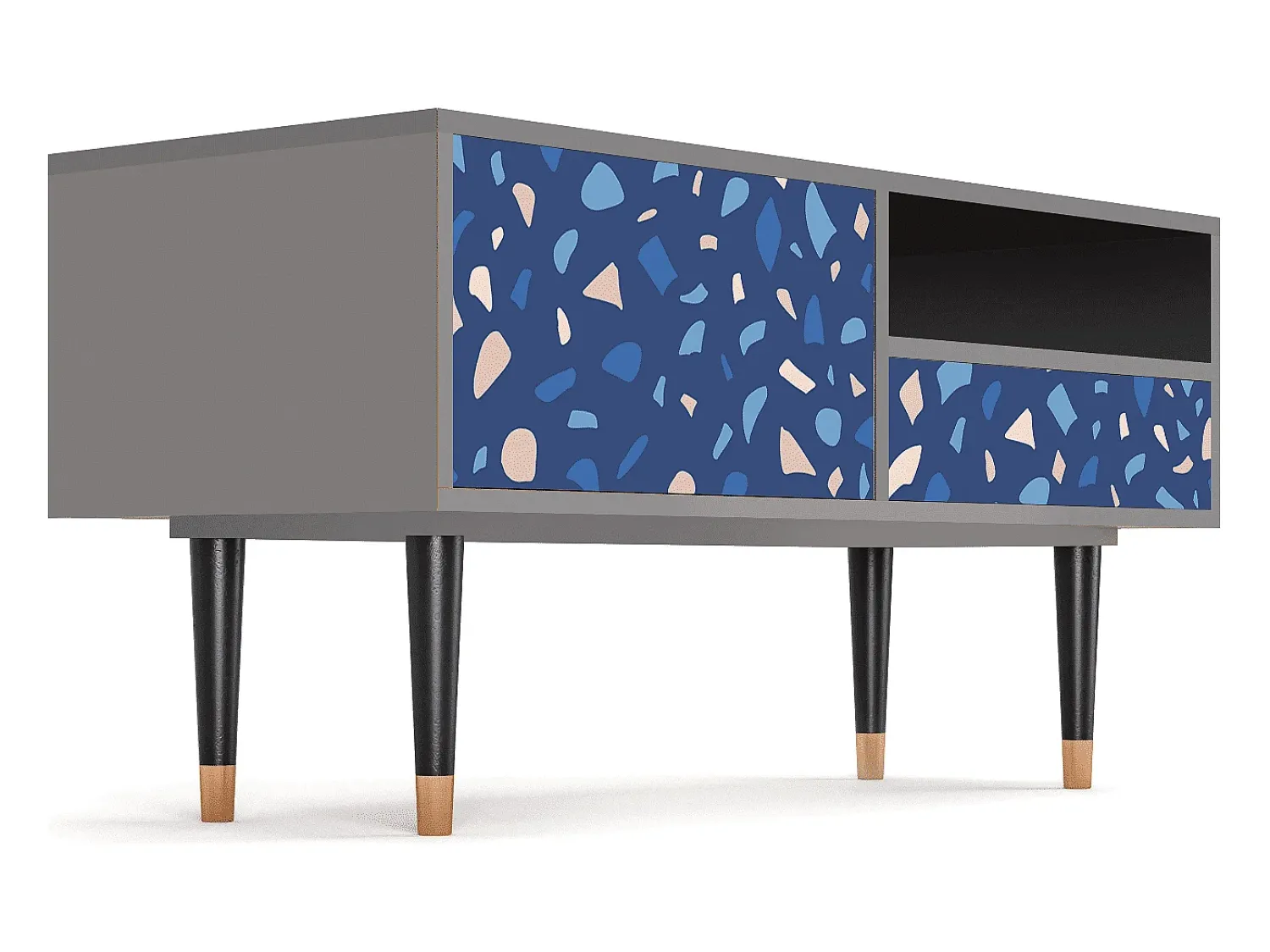 Mueble de TV - 115х59х48 cm - T3 - Soap Whirpool, Cinza^ Móvel De Tv