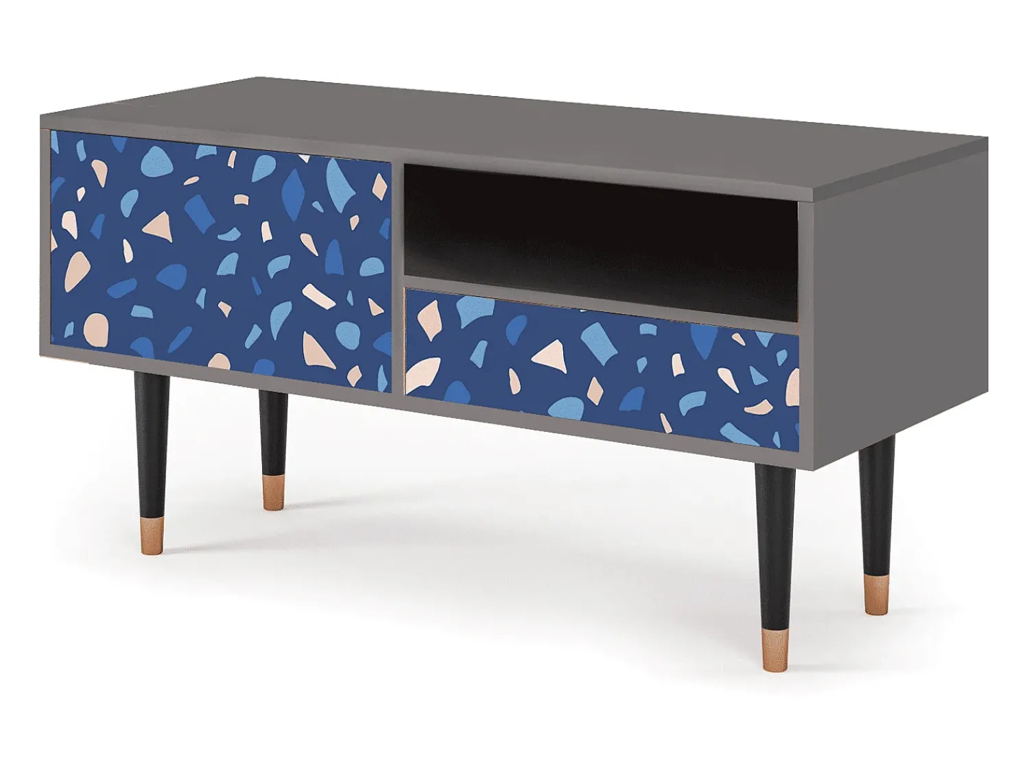 Mueble de TV - 115х59х48 cm - T3 - Soap Whirpool, Cinza^ Móvel De Tv