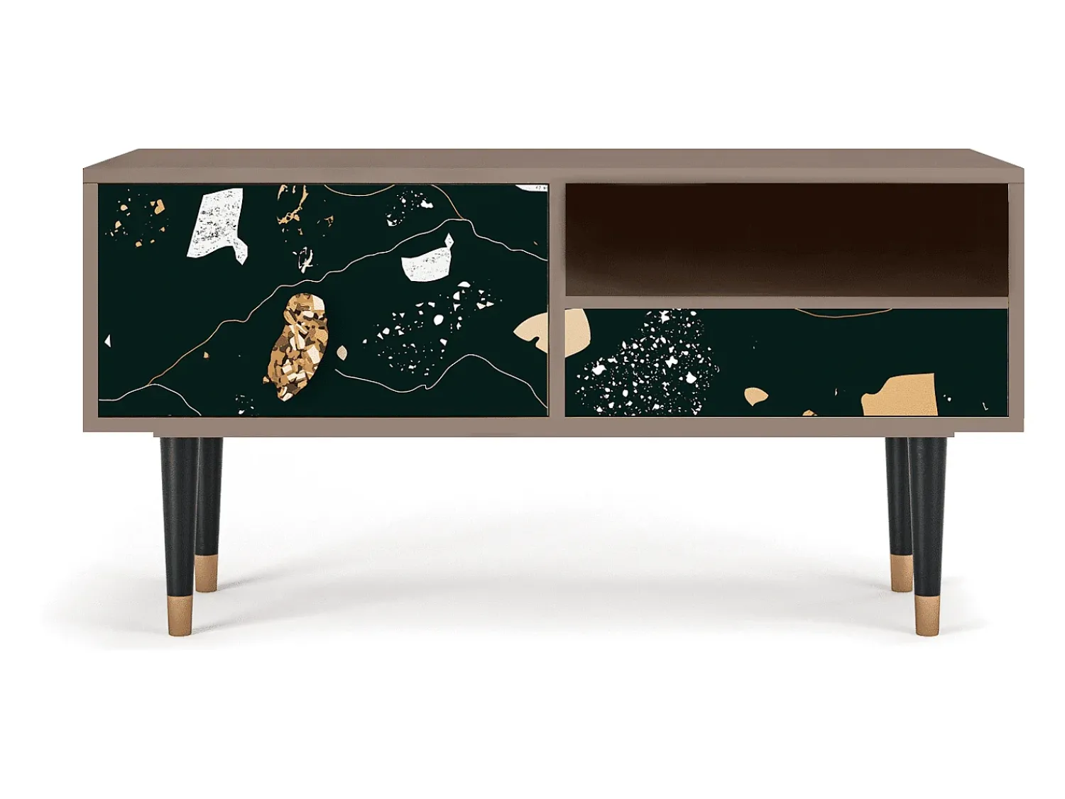 Clearance Mueble de TV - 115х59х48 cm - T3 - Space Rocks, Latte Bege
