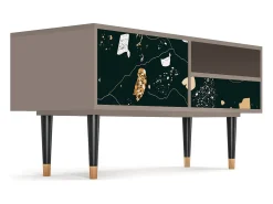 Clearance Mueble de TV - 115х59х48 cm - T3 - Space Rocks, Latte Bege