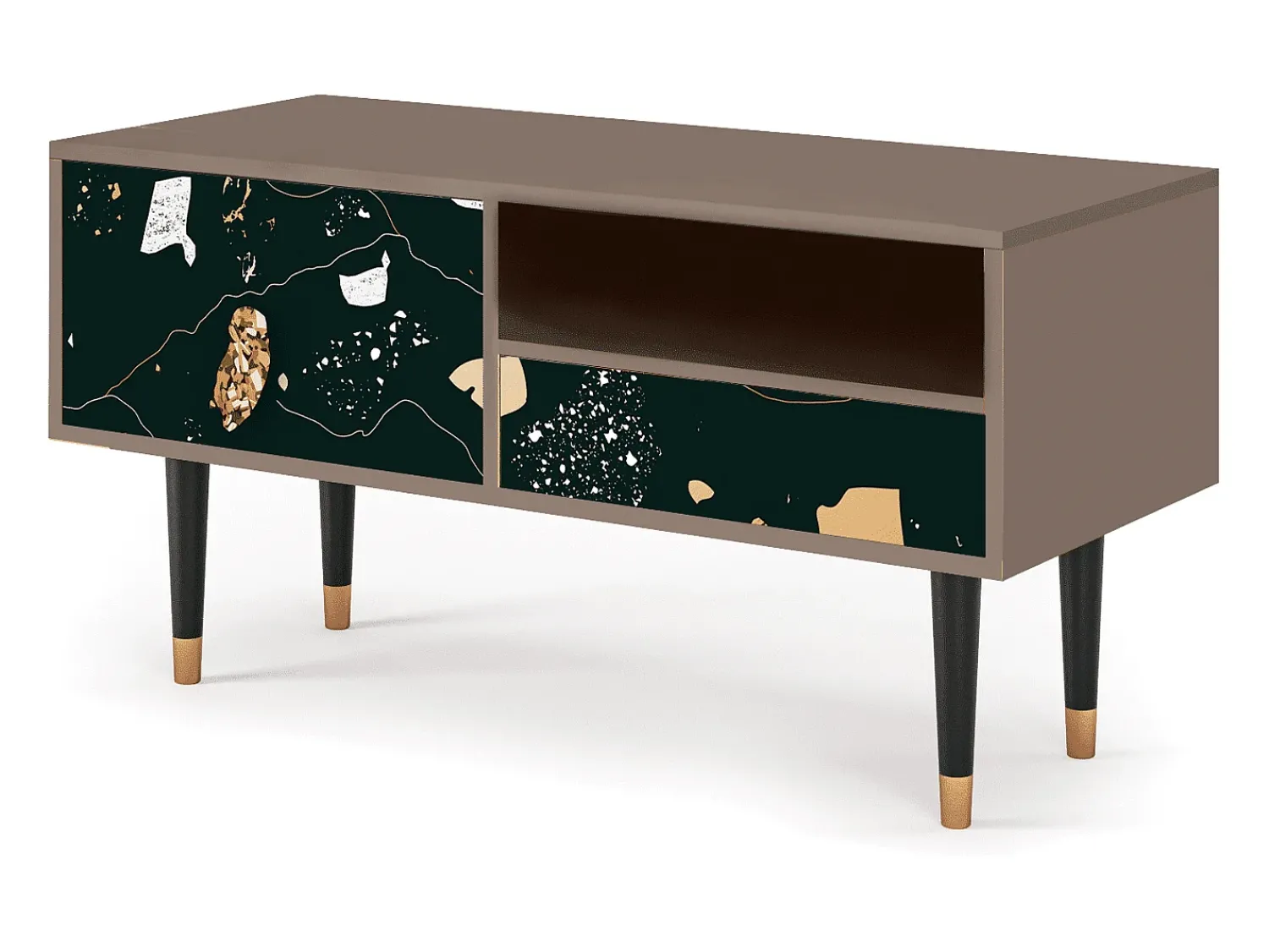 Clearance Mueble de TV - 115х59х48 cm - T3 - Space Rocks, Latte Bege