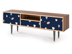 Móvel De Tv| Mueble de TV - 170х59х41 cm - T6 - Space Satellites, Nogueira Castanho