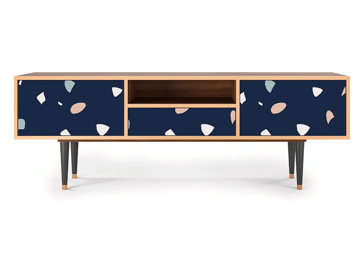 Móvel De Tv| Mueble de TV - 170х59х41 cm - T6 - Space Satellites, Nogueira Castanho