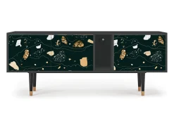 Móvel De Tv| Mueble de TV - 170х69х48 cm - T1 - Space Rocks, Antracite Cinza antracite