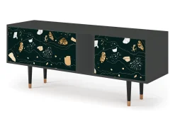 Móvel De Tv| Mueble de TV - 170х69х48 cm - T1 - Space Rocks, Antracite Cinza antracite
