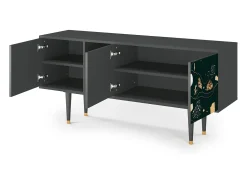 Móvel De Tv| Mueble de TV - 150х69х41 cm - T5 - Space Rocks, Antracite Cinza antracite
