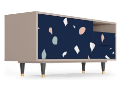 Móvel De Tv| Mueble de TV - 125х56х41 cm - T7 - Space Satellites, Latte Bege
