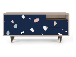 Móvel De Tv| Mueble de TV - 125х56х41 cm - T7 - Space Satellites, Latte Bege