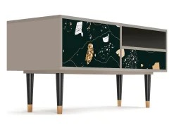 Móvel De Tv| Mueble de TV - 115х59х48 cm - T3 - Space Rocks, Areia Bege