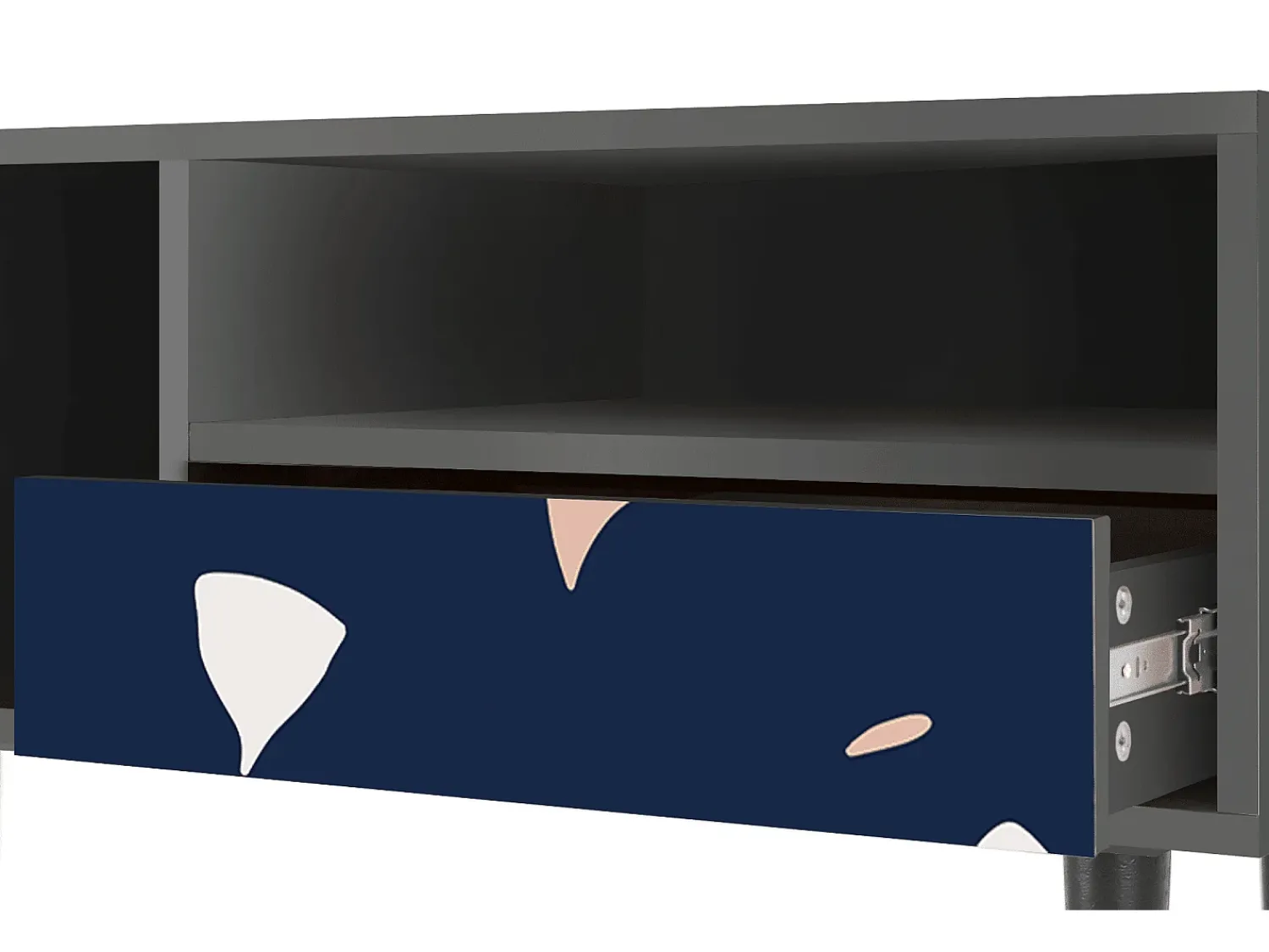 Móvel De Tv| Mueble de TV - 115х59х48 cm - T3 - Space Satellites, Antracite Cinza antracite