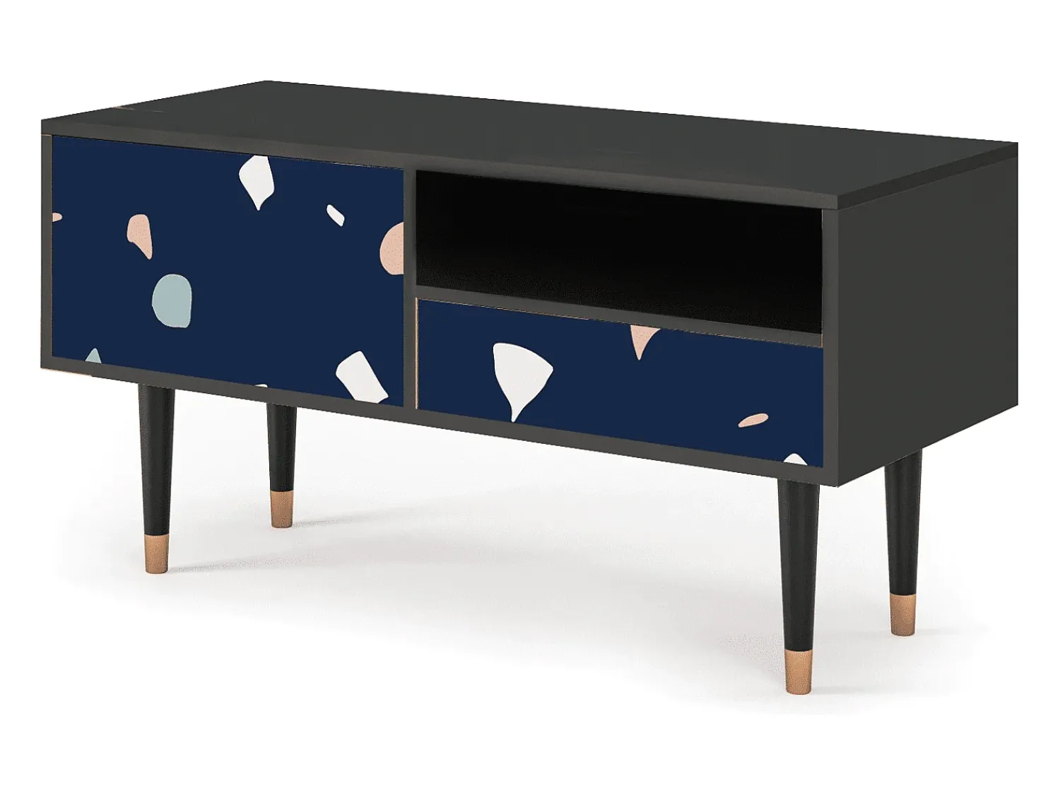 Móvel De Tv| Mueble de TV - 115х59х48 cm - T3 - Space Satellites, Antracite Cinza antracite