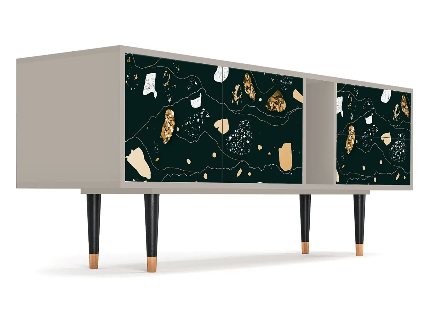 Móvel De Tv* Mueble de TV - 170х69х48 cm - T1 - Space Rocks, Areia Bege