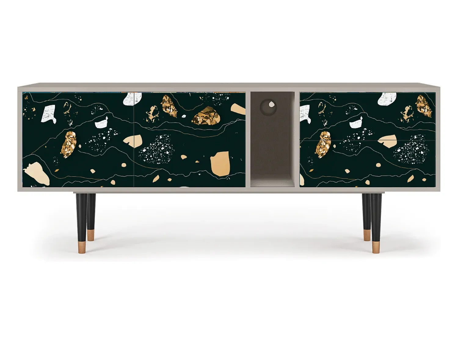 Móvel De Tv* Mueble de TV - 170х69х48 cm - T1 - Space Rocks, Areia Bege