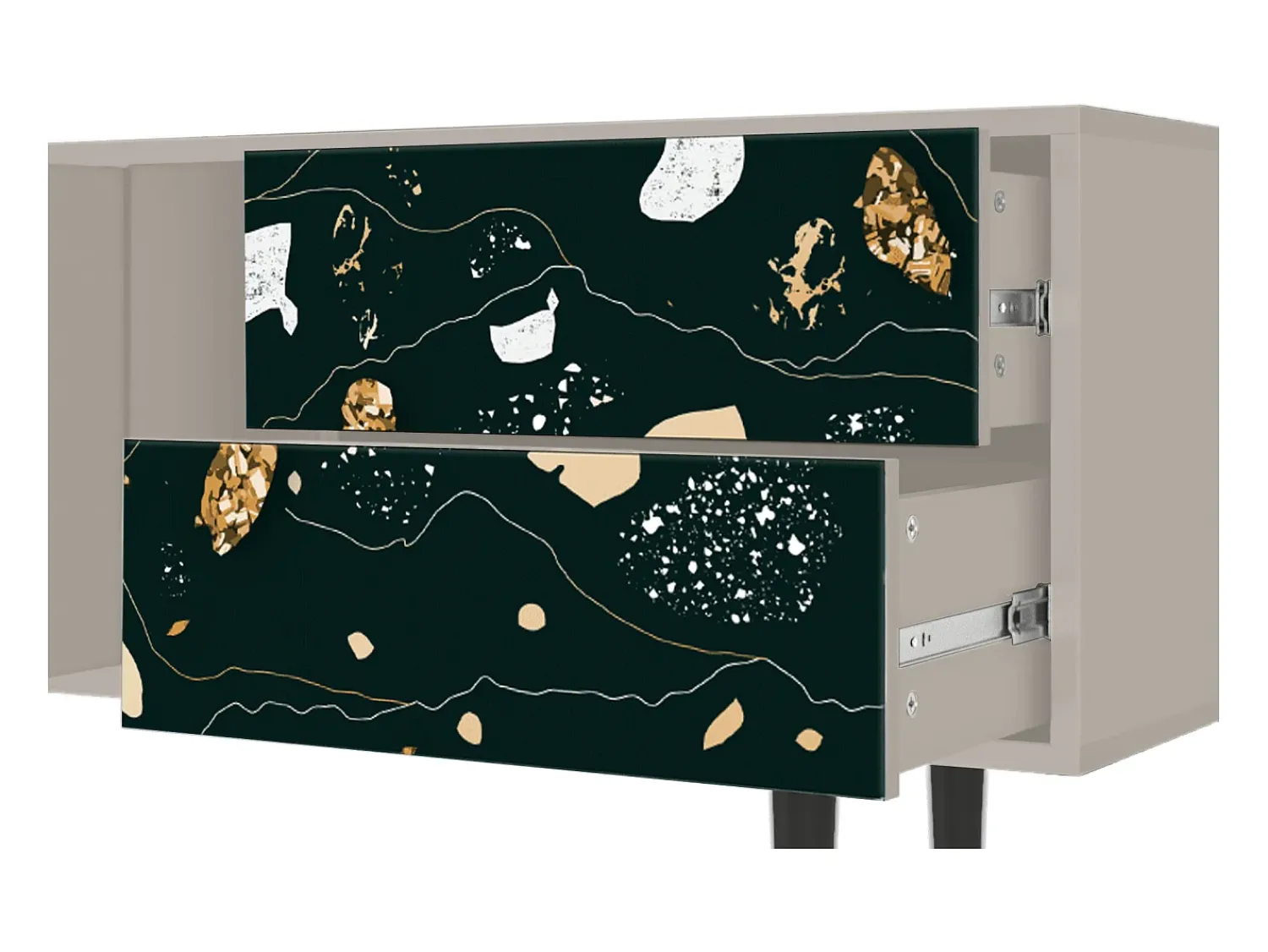 Móvel De Tv* Mueble de TV - 170х69х48 cm - T1 - Space Rocks, Areia Bege