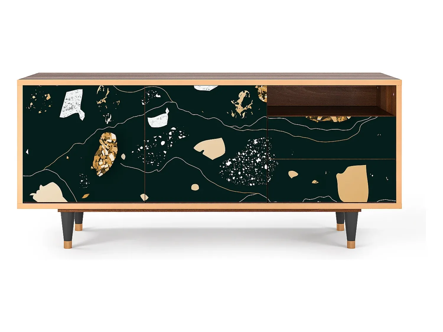 Mueble de TV - 125х56х41 cm - T7 - Space Rocks, Nogueira^ Móvel De Tv