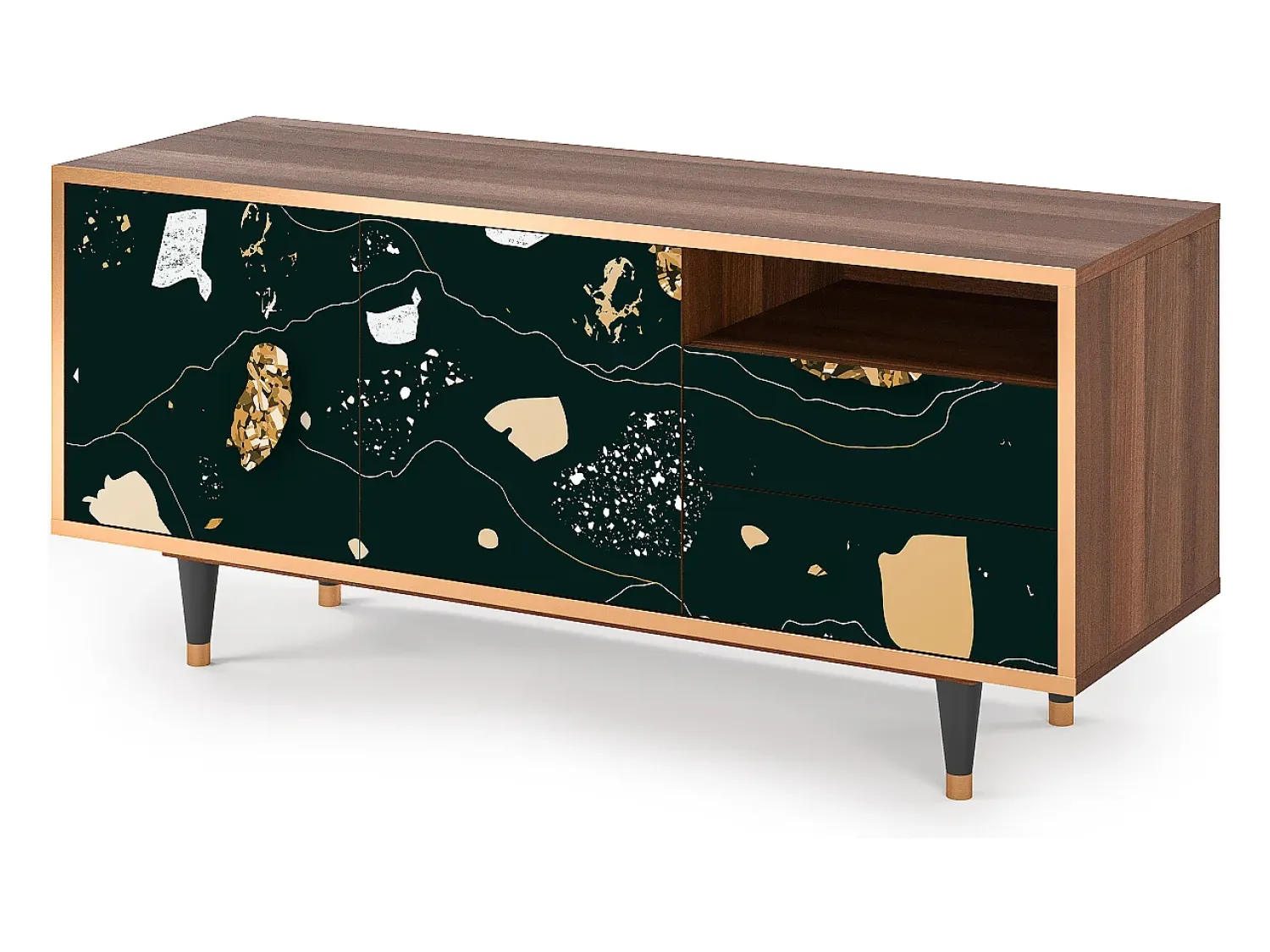 Mueble de TV - 125х56х41 cm - T7 - Space Rocks, Nogueira^ Móvel De Tv