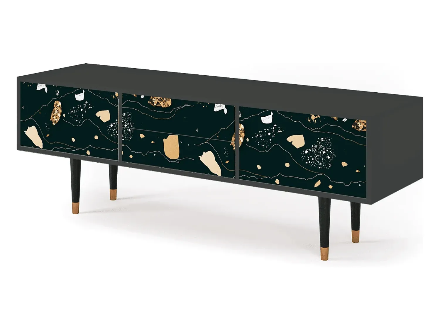 Móvel De Tv* Mueble de TV - 170х59х48 cm - T4 - Space Rocks, Antracite Cinza antracite