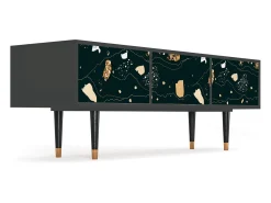 Móvel De Tv* Mueble de TV - 170х59х48 cm - T4 - Space Rocks, Antracite Cinza antracite