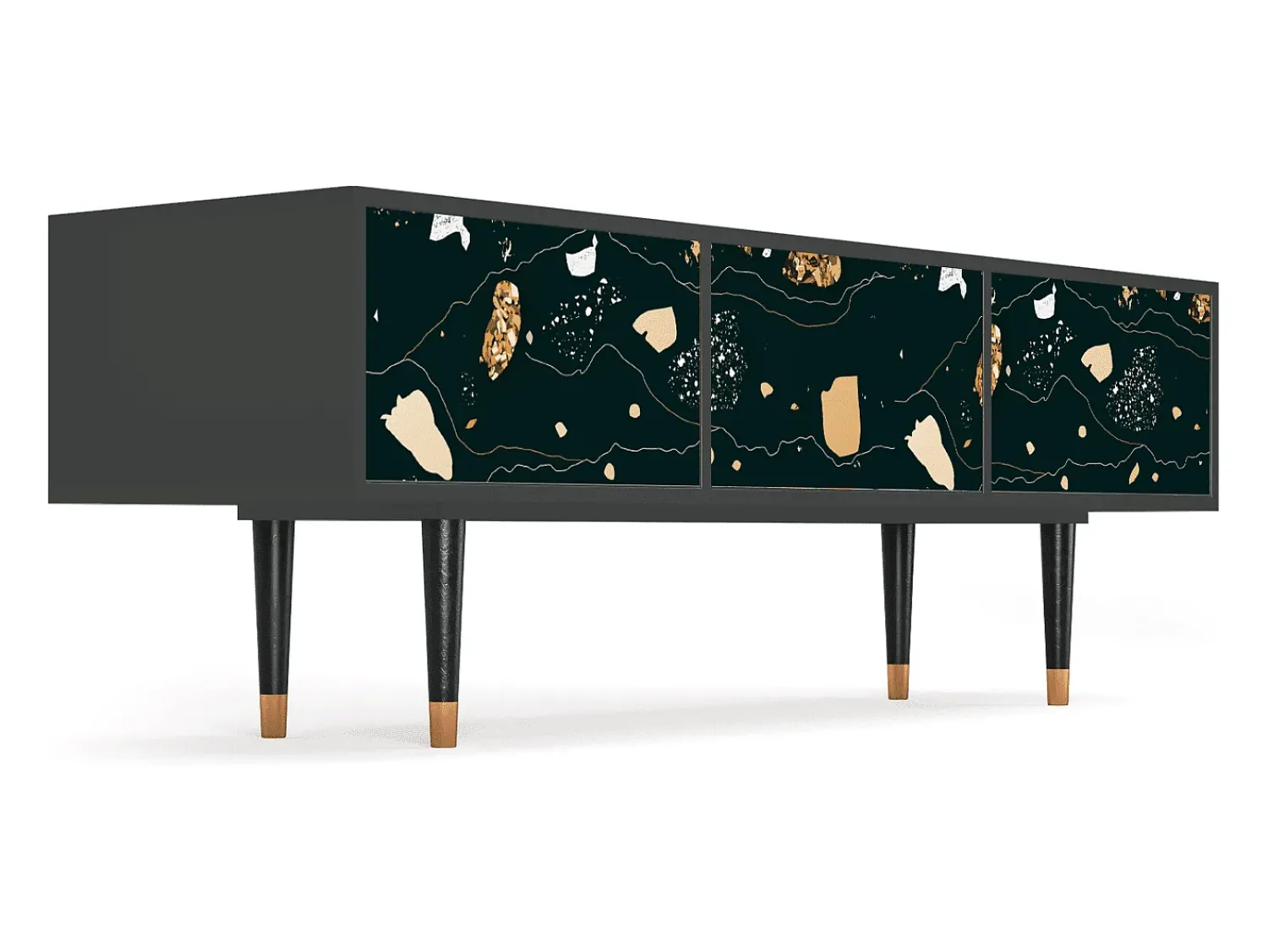Móvel De Tv* Mueble de TV - 170х59х48 cm - T4 - Space Rocks, Antracite Cinza antracite