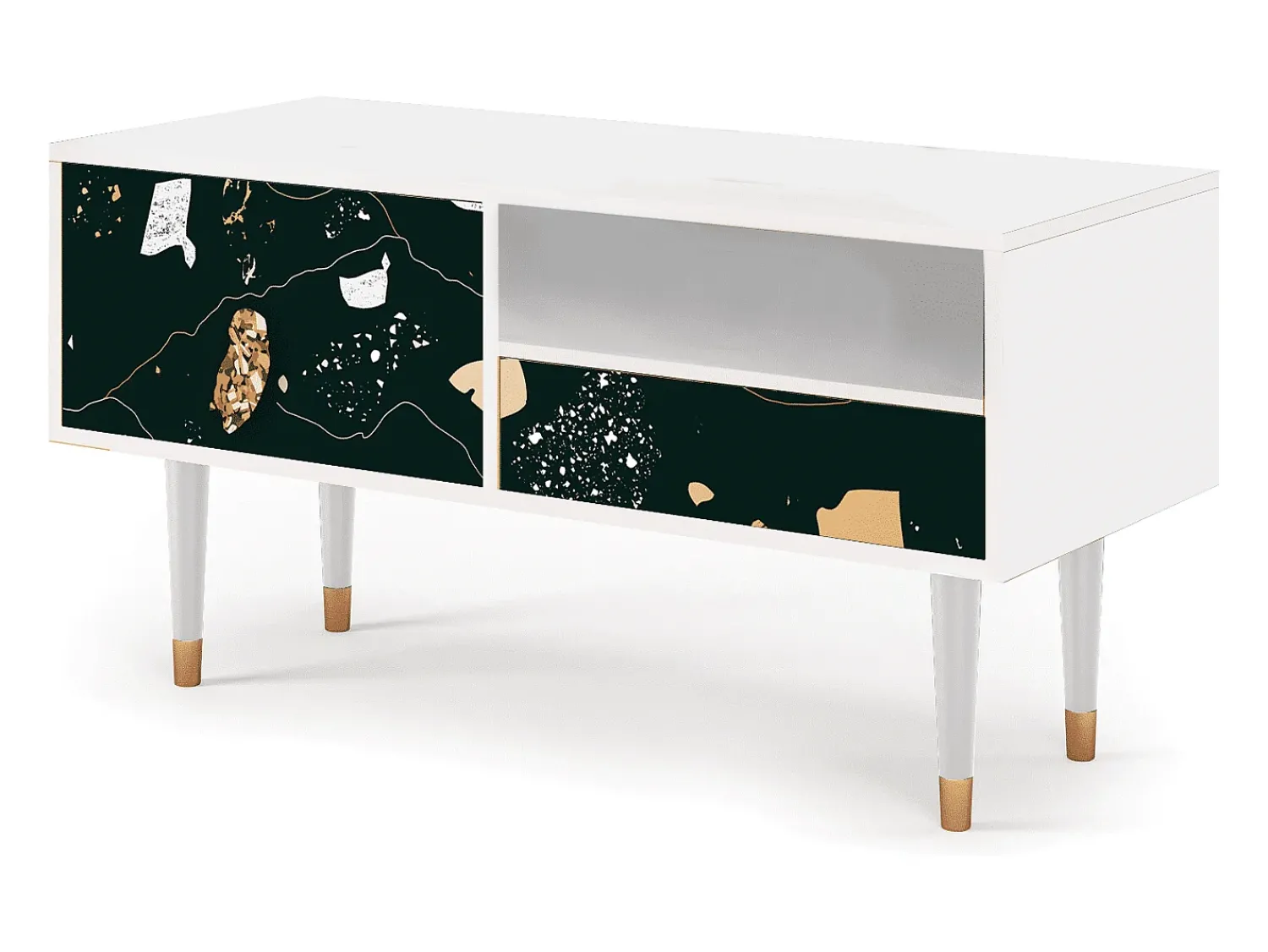 Mueble de TV - 115х59х48 cm - T3 - Space Rocks, Branco^ Móvel De Tv