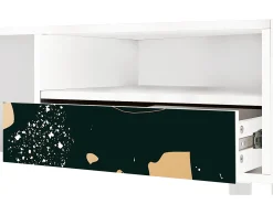 Mueble de TV - 115х59х48 cm - T3 - Space Rocks, Branco^ Móvel De Tv