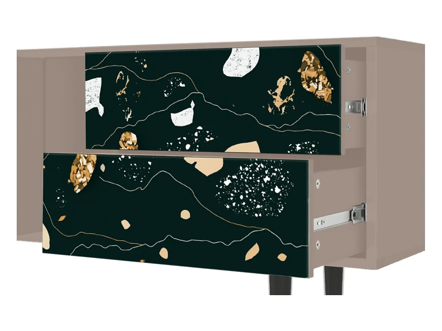 Hot Mueble de TV - 170х69х48 cm - T1 - Space Rocks, Latte Bege