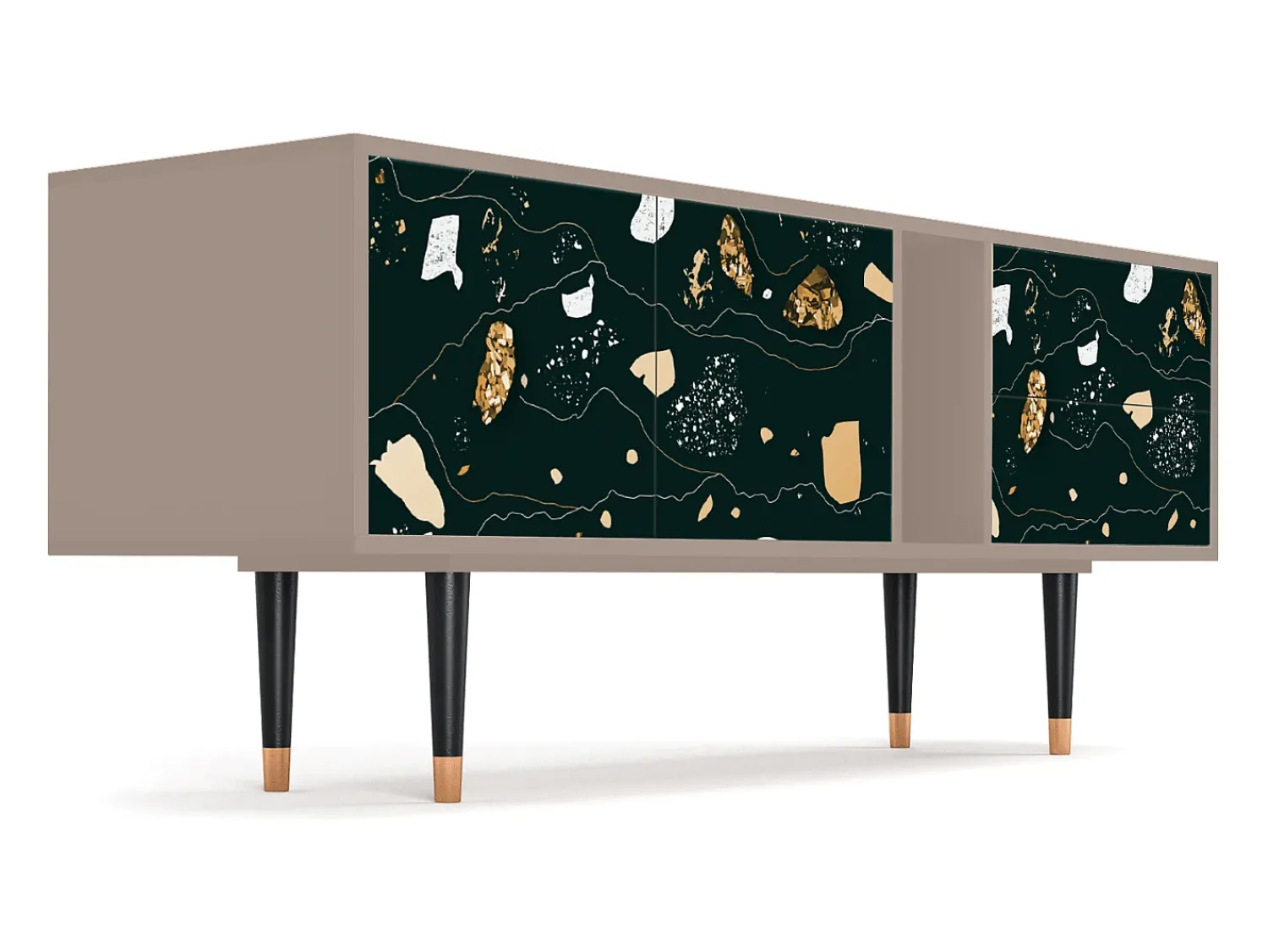 Hot Mueble de TV - 170х69х48 cm - T1 - Space Rocks, Latte Bege