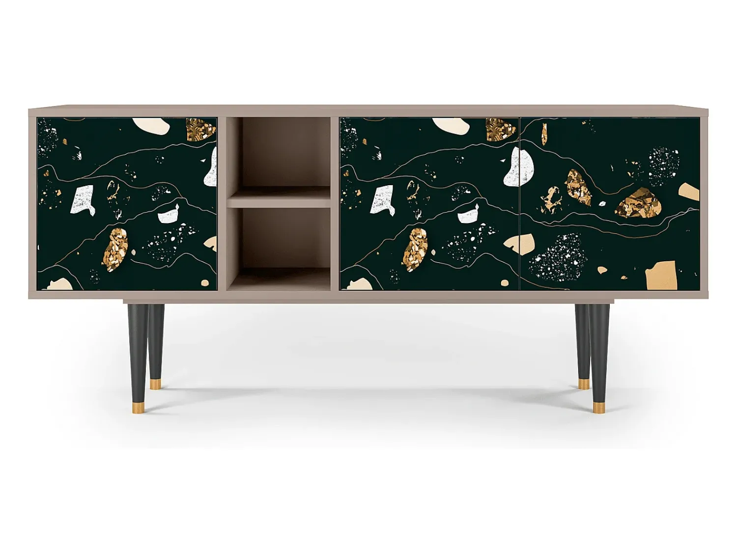 Móvel De Tv* Mueble de TV - 150х69х41 cm - T5 - Space Rocks, Latte Bege