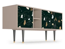 Móvel De Tv* Mueble de TV - 150х69х41 cm - T5 - Space Rocks, Latte Bege