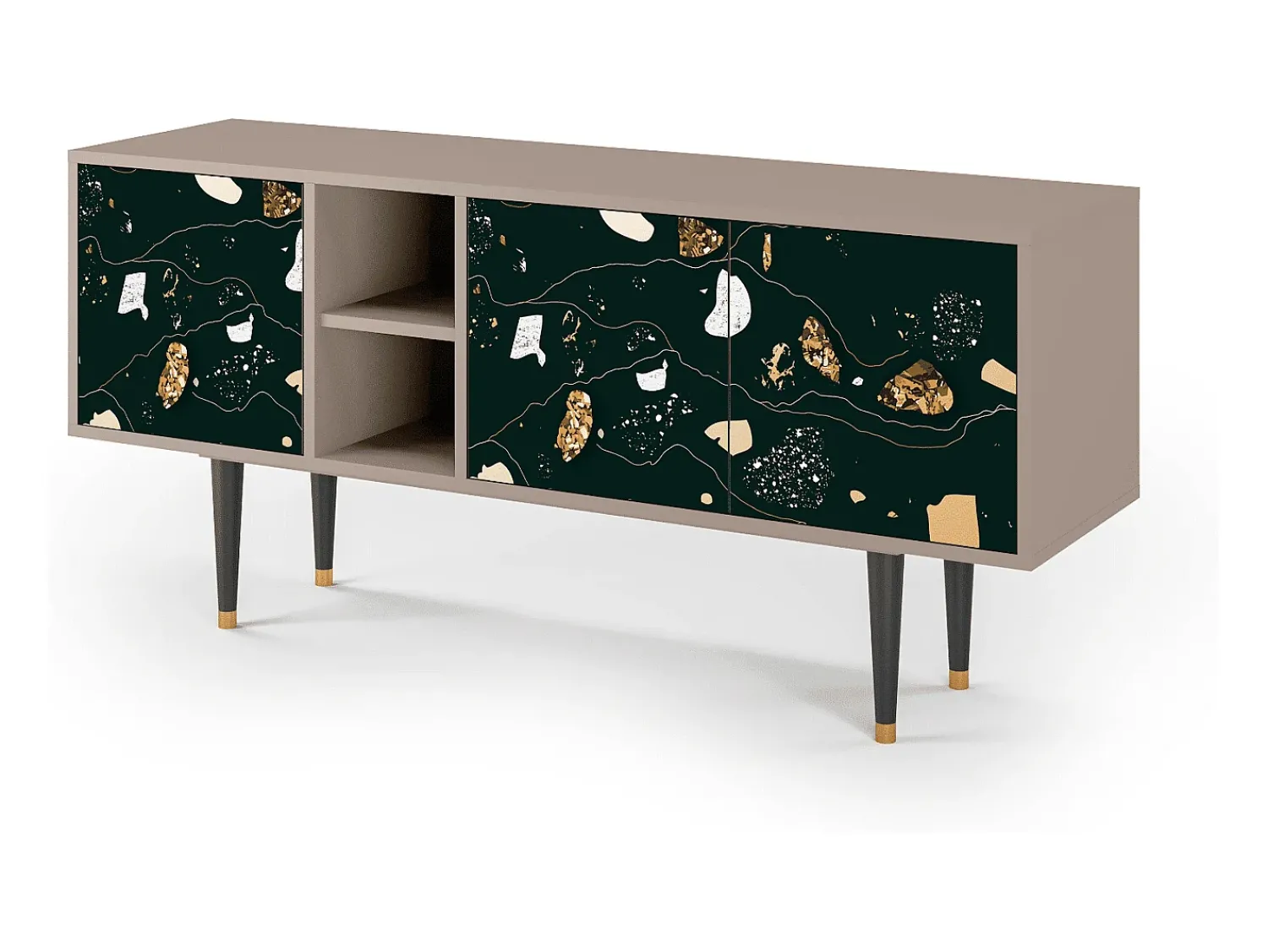 Móvel De Tv* Mueble de TV - 150х69х41 cm - T5 - Space Rocks, Latte Bege