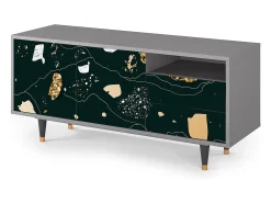 Online Mueble de TV - 125х56х41 cm - T7 - Space Rocks, Cinza Cinzento