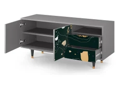Online Mueble de TV - 125х56х41 cm - T7 - Space Rocks, Cinza Cinzento