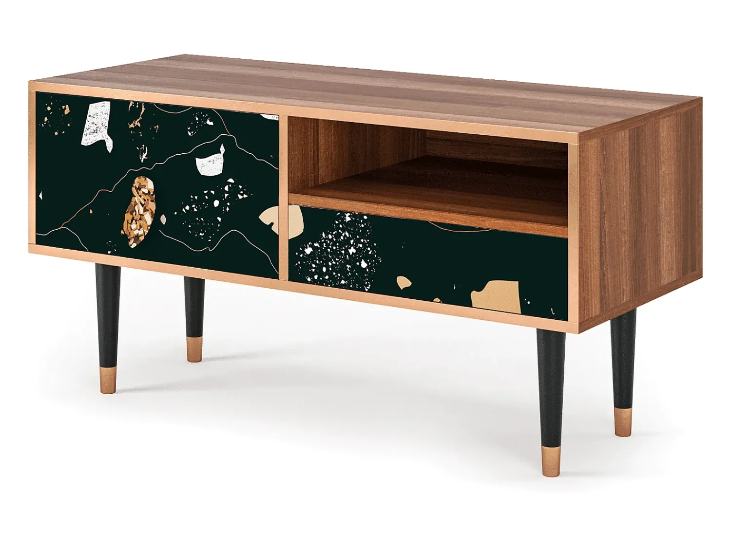Mueble de TV - 115х59х48 cm - T3 - Space Rocks, Nogueira^ Móvel De Tv