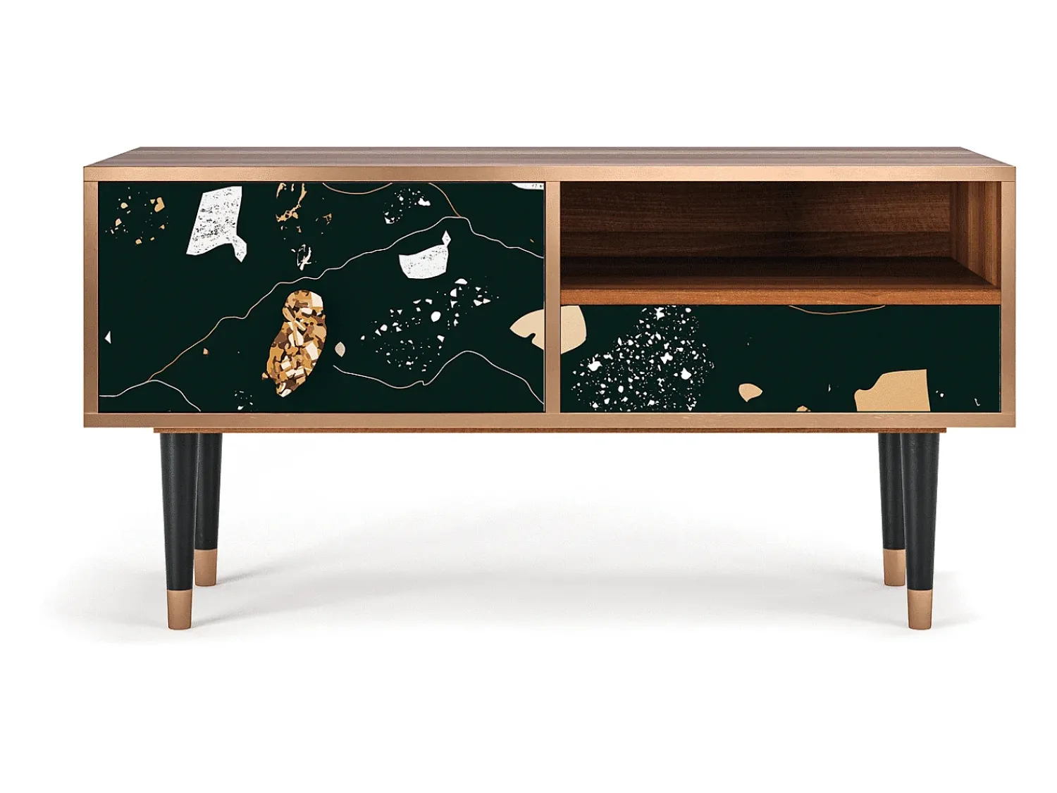 Mueble de TV - 115х59х48 cm - T3 - Space Rocks, Nogueira^ Móvel De Tv