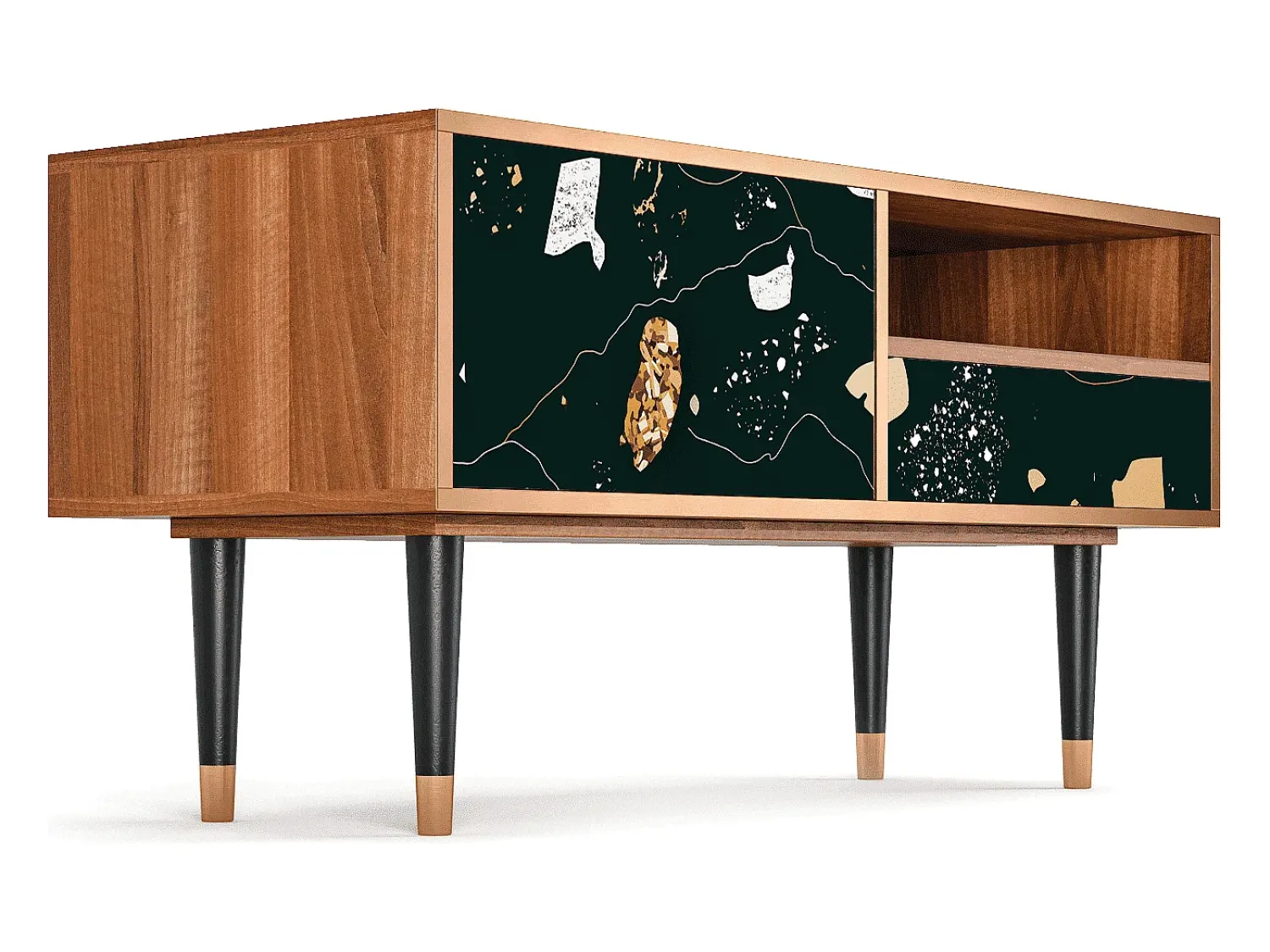 Mueble de TV - 115х59х48 cm - T3 - Space Rocks, Nogueira^ Móvel De Tv