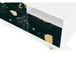 Móvel De Tv* Mueble de TV - 125х56х41 cm - T7 - Space Rocks, Branco Bege