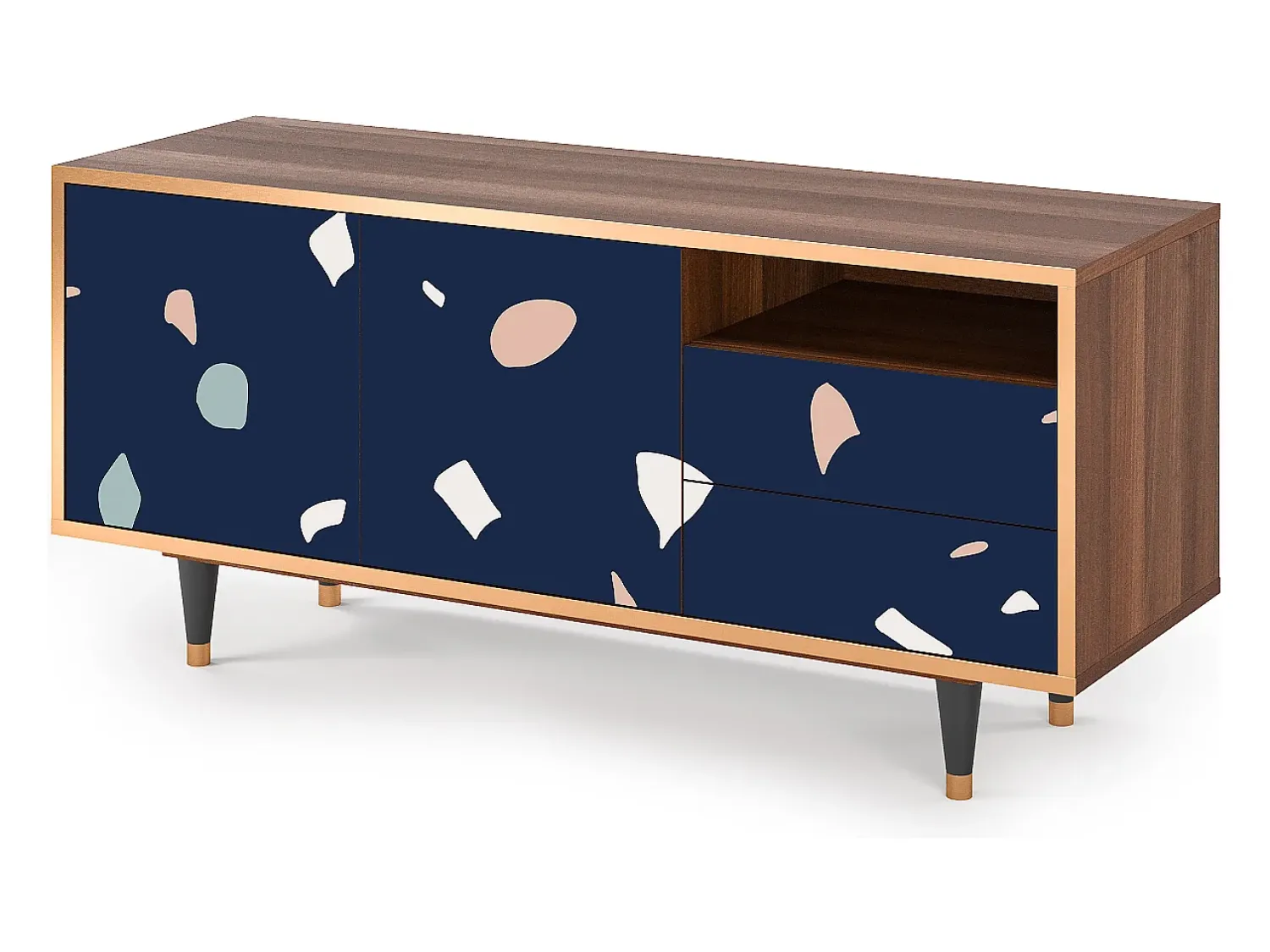 Mueble de TV - 125х56х41 cm - T7 - Space Satellites, Nogueira^ Móvel De Tv