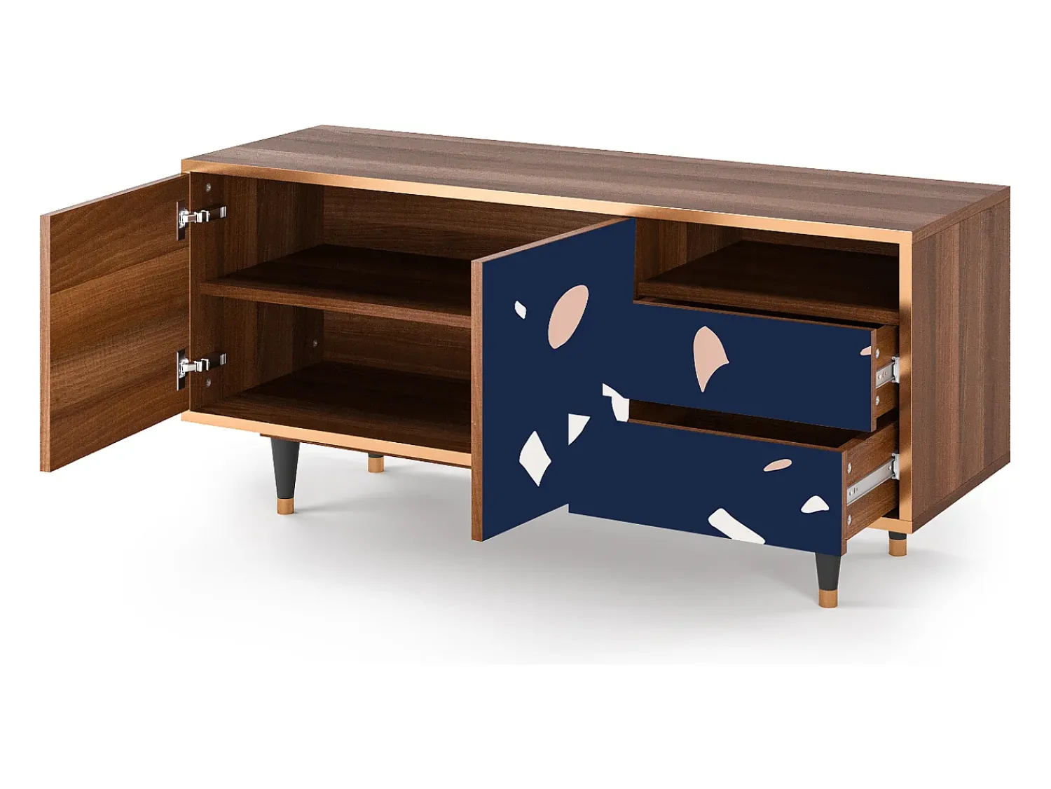Mueble de TV - 125х56х41 cm - T7 - Space Satellites, Nogueira^ Móvel De Tv