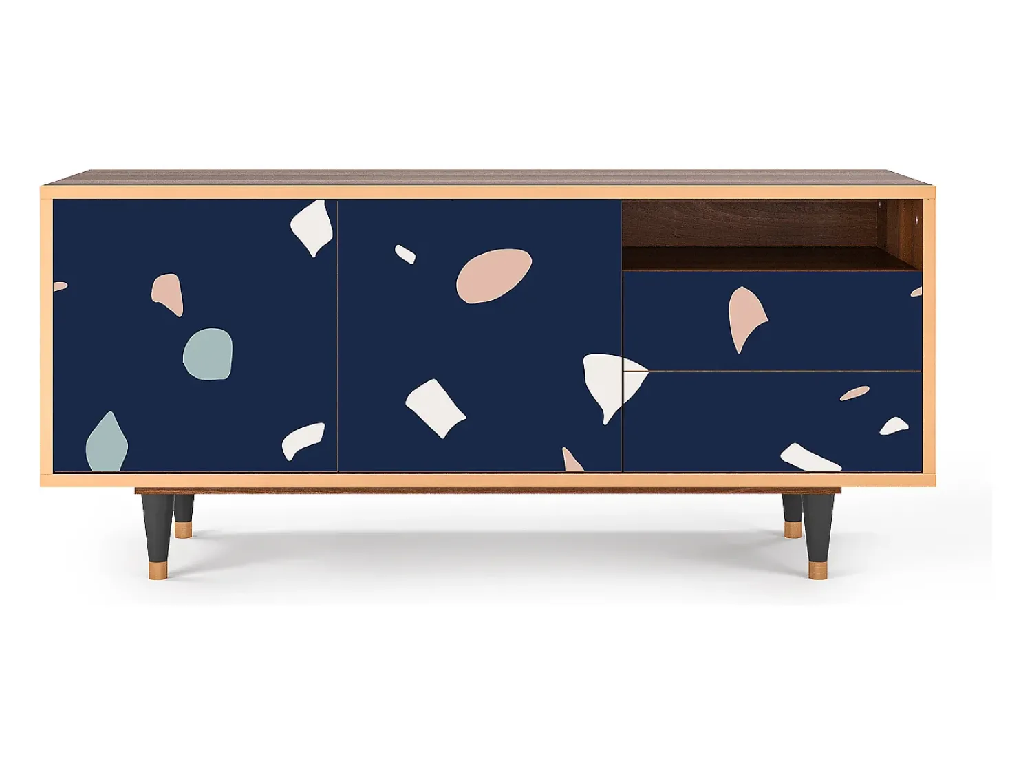 Mueble de TV - 125х56х41 cm - T7 - Space Satellites, Nogueira^ Móvel De Tv